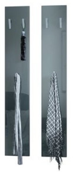 Vladon Wandpaneel 140, Garderobenpaneel bestehend aus 2 Paneelen, Grau Hochglanz (je 24 x 140 x 2 cm) Bild 6