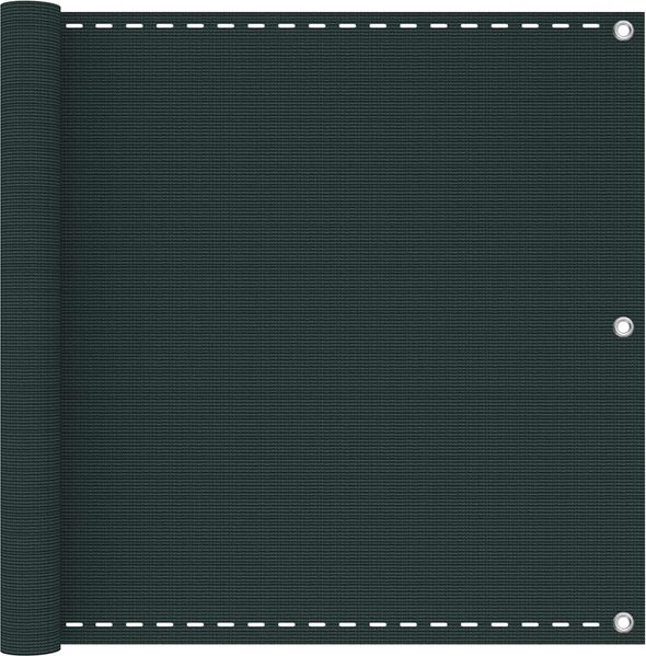 vidaXL Balkonsichtschutz Dunkelgrün 90 x 1200 cm HDPE und Aluminium 4002983