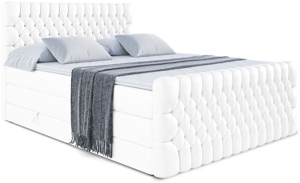 ALTDECOR Boxspringbett SERENE-Z KING (Multipocket-Matratze H4, H3 Matratze Bonellfederung, Topper, Kopfteil), Doppelbett mit Fußteil