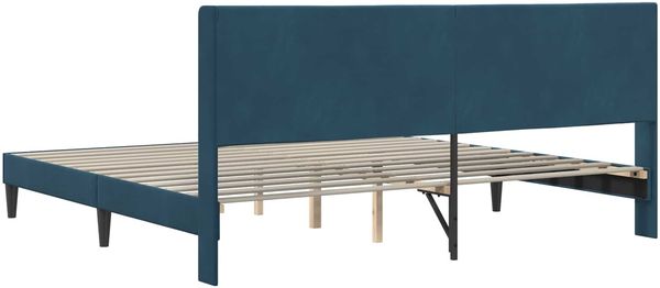 vidaXL Bettrahmen mit Kopfteil Blau 180 x 200 cm Samt 42027526 Bild 6
