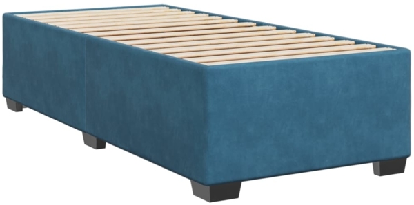 vidaXL Boxspringbett mit Matratze Blau 100x200 cm Samt 3288538 Bild 9