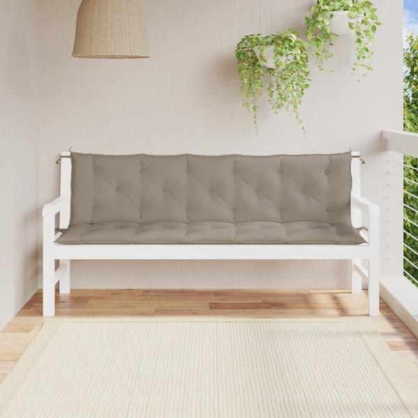 vidaXL Gartenbank-Auflagen 2 Stk. Taupe 180x50x7 cm Oxford-Gewebe 361724