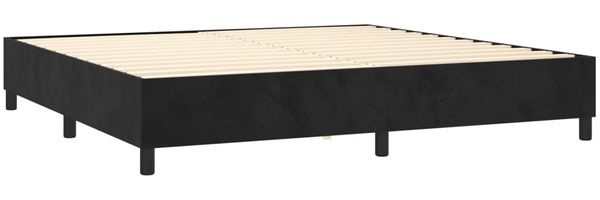 vidaXL Boxspringbett mit Matratze & LED Schwarz 200x200 cm Samt 3139705 Bild 5