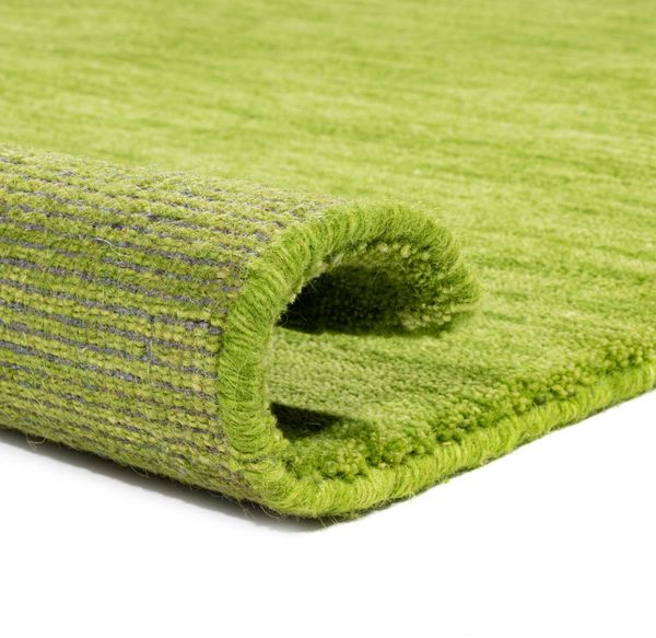 Gabbeh Teppich - Softy - Uni 250 x 200 cm - lindengrün Bild 5