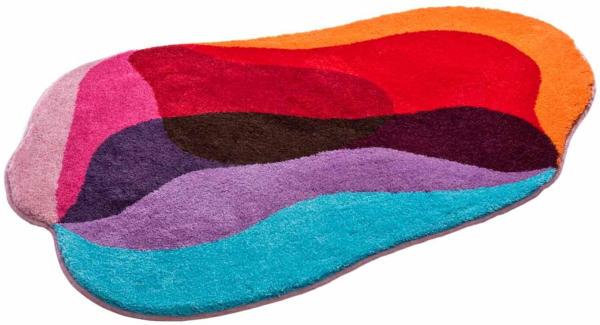 GRUND KARIM Concept 21 Badematte 90 x 130 cm, Rot/Blau