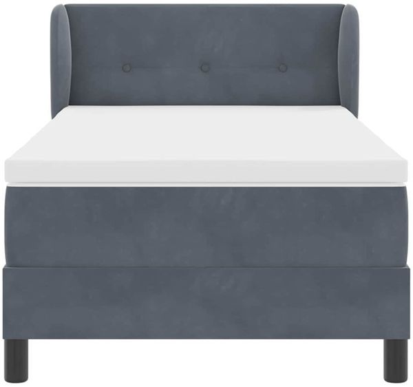 vidaXL Boxspringbett mit Kopfteil Dunkelgrau 100 x 200 cm Samt 3340377 Bild 7