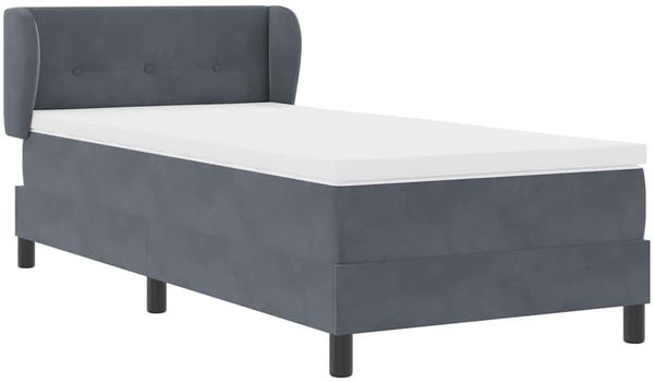 vidaXL Boxspringbett mit Kopfteil Dunkelgrau 100 x 200 cm Samt 3340377 Bild 6