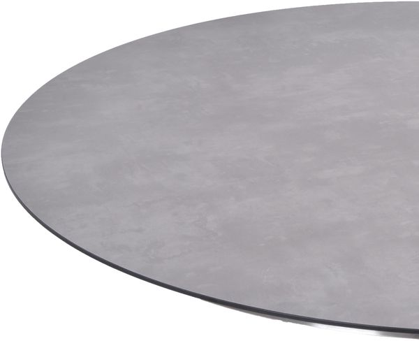 Gartentisch HUGO rund Edelstahl Kunststoff Grau 110x110x75cm | Terrassentisch Wetterfest Outdoor Tisch Bild 3