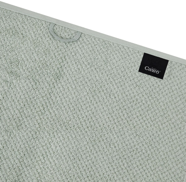 Cawö Pure 6 tlg. Frottier-Set - 4 X Handtuch (50 X 100cm), 2 X Duschtuch (80 X 150cm) - 494 g/m2 - Eukalyptus Bild 2