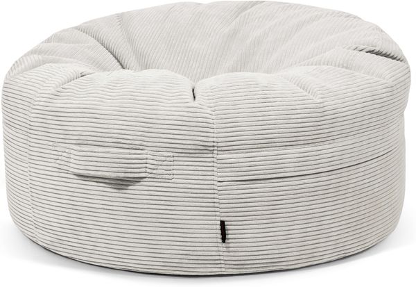 Sitzsack ‘Roll 105‘, Bezugstoff - Waves, 100% Polyester, Snow, 50x105x105 cm.