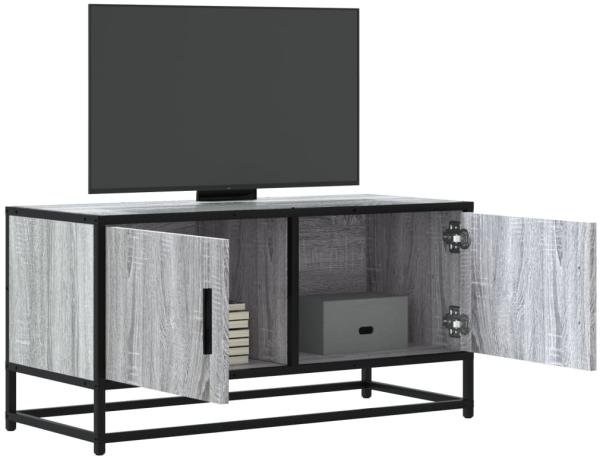 vidaXL TV-Schrank Grau Sonoma 80x34,5x40 cm Holzwerkstoff und Metall 848827