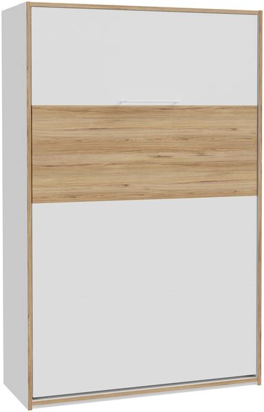 Schrankbett >SMARTROOM< in Weiss/ Catania Eiche Dekor - 137,4x215x57,4cm (BxHxT) Bild 4