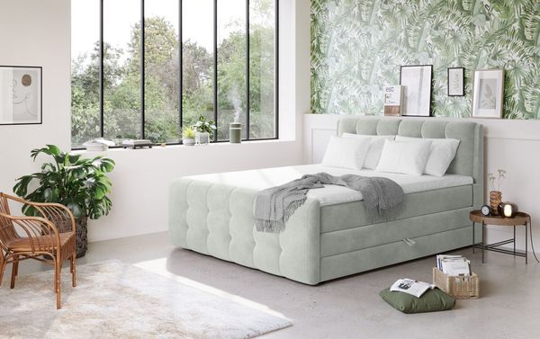 COTTA Boxspringbett Fort mit Bettkasten, inkl. Topper, erhältlich in verschiedenen Breiten (160cm, 180cm & 200cm)