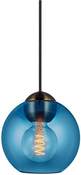 Halo Design 743087 Pendelleuchte Bubbles E27 blau 18cm