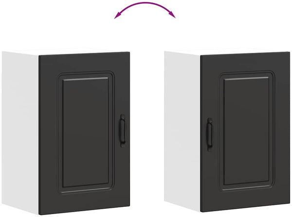 vidaXL Küchen-Hängeschrank Kalmar Schwarz Holzwerkstoff 853548 Bild 9