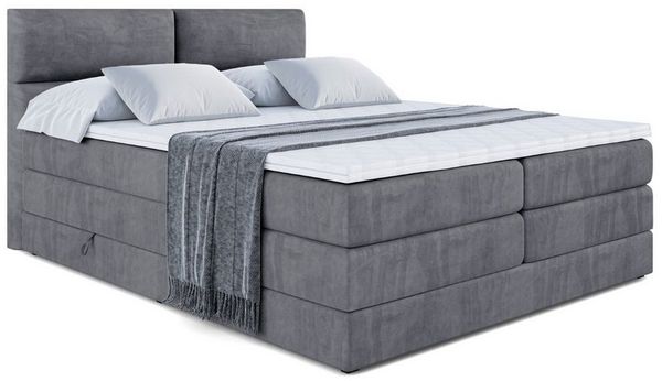 ALTDECOR Boxspringbett BOXI3 KING (Multipocket-Matratze H4, H3 Matratze Bonellfederung, Topper, Kopfteil)
