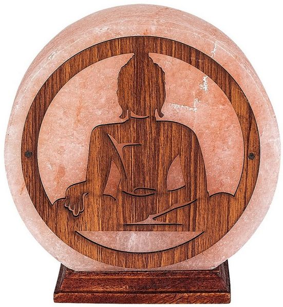 Rabalux Tischleuchte Zenova Salzlampe Meditation, Steinsalz/Holz, orange