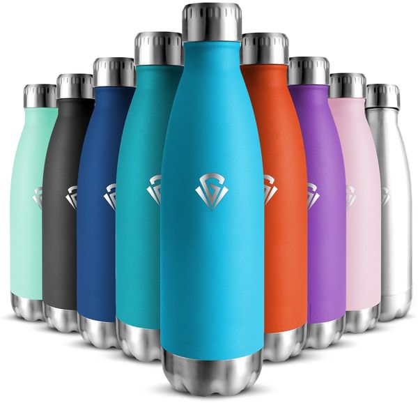 Trinkflasche Edelstahl - 750ml - Thermosflasche, BPA-Frei, Wasserflasche Sport - Auslaufsicher Wasserflasche,Trinkflasche Kohlensäure Geeignet, Thermoskanne für Fitness, Gym, Fahrrad