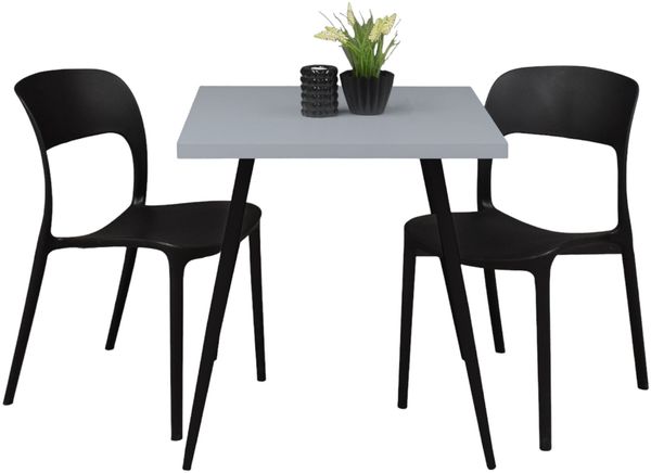 Bartisch Ekaterina 70x70x75 schwarz matt/aqua matt lack 14517