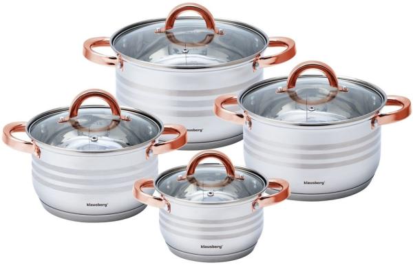 Klausberg Klausberg Stahltöpfe 8 Elemente 2,1l, 2,9l, 3,9l, 6,6l KB7699