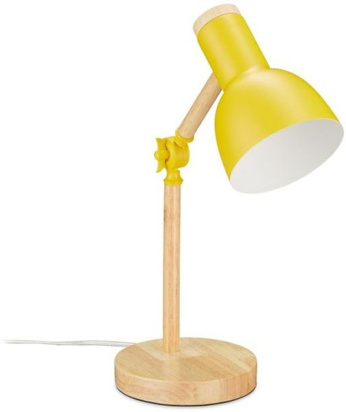 Relaxdays Schreibtischlampe Holz verstellbar
