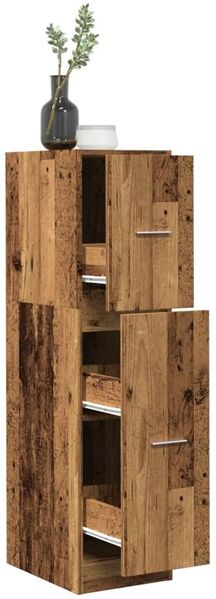 vidaXL Apothekerschrank Altholz-Optik 30x41x118 cm Holzwerkstoff 855167