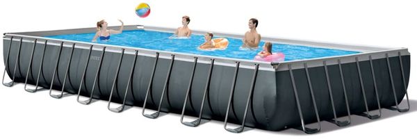 Intex 'Frame Swimming Pool Set Ultra Quadra XTR', anthrazit, 975 x 488 x 132 cm, inkl. Sandfilteranlage Bild 4