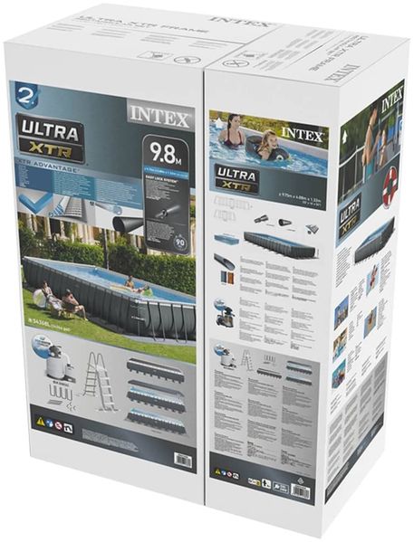 Intex 'Frame Swimming Pool Set Ultra Quadra XTR', anthrazit, 975 x 488 x 132 cm, inkl. Sandfilteranlage Bild 10
