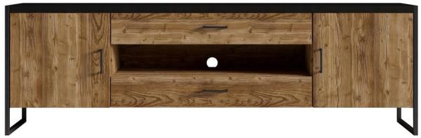 'TARABO' Lowboard Fichte/ schwarz 204/68/45 cm