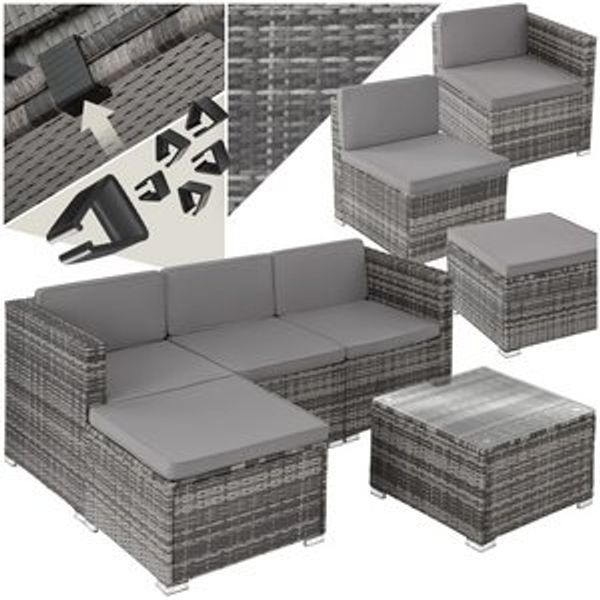 tectake Loungeset Rattan Lounge, (Set, 5-tlg), für 3 bis 4 Personen Bild 6