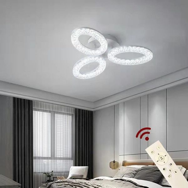 Eurotondisplay LED Deckenleuchte LED Deckenlampe Fernbedienung Lichtfarbe/Helligkeit einstellbar, LED fest integriert, mit Fernbedienung kaltweiß-neutalweiß -warmweiß, 7000k-3000k stufenlos einstellbar, Lichtfarbe und Helligkeit einstellbar