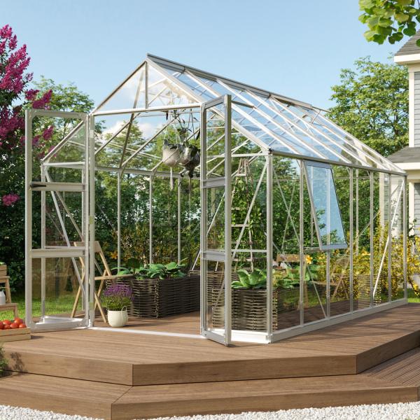 Vitavia Gewächshaus "Olymp 9900", aluminium, 9,9 m²,3 mm ESG