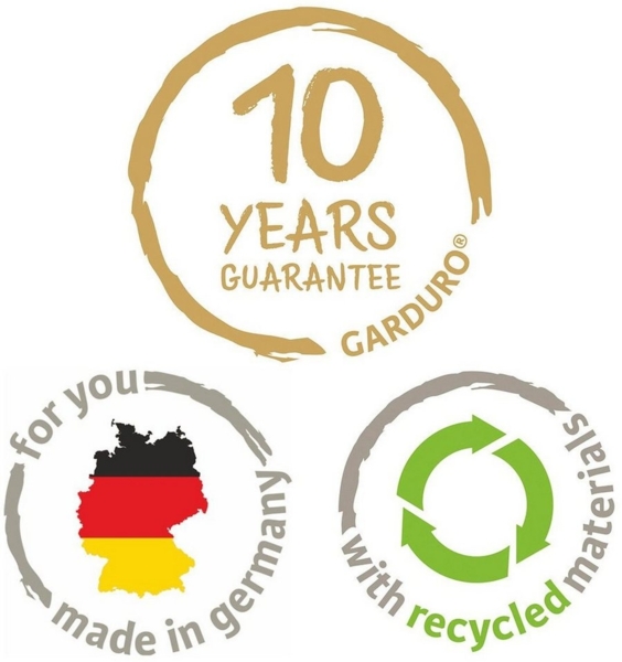 Scheurich Lineo, Pflanzgefäß aus Kunststoff, Schwarz-Granit, 48 cm Durchmesser, 39 cm hoch, 50 l Vol. Bild 3