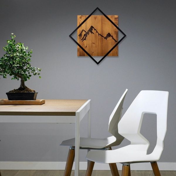 Wallity Wanddekoobjekt SKL2129,Schwarz, 54 x 54 cm, 50% Holz