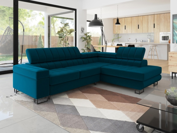 Ecksofa Laris Premium (Venus Velvet 2911, Seite: Rechts)