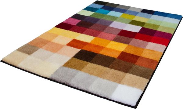 Kleine Wolke Cubetto Badteppich, Polyacryl, Mehrfarbig, 65x90 cm