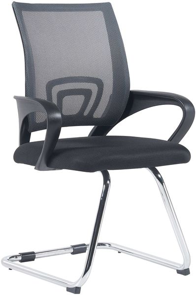 Besucherstuhl WARSAW - Stoff Grau 59x53x91 cm | Besucherstühle Konferenzstuhl Wartezimmerstuhl Bürostühle Bürostuhl Konferenzraum Wartezimmer