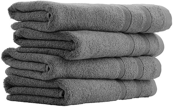 uncover by Schiesser Handtuchset Brooklyn - 4-teilig - 50x100cm - Dunkelgrau