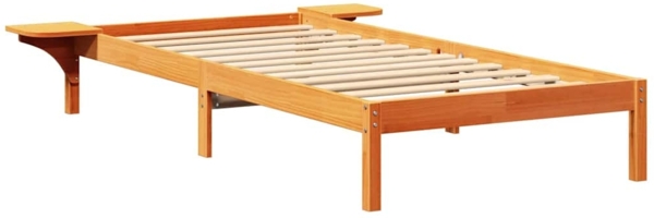 vidaXL Bettrahmen Wachsbraun 90 x 200 cm Massives Kiefernholz 873207