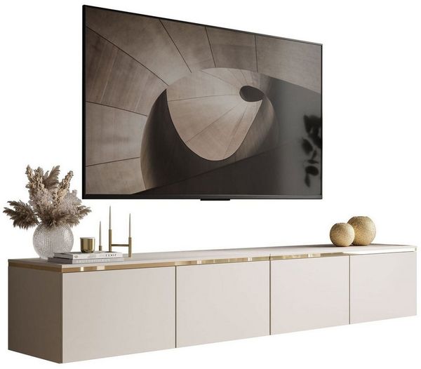Lookway TV-Schrank CELINE KASCHMIR Hangender TV-Lowboard mit LED-Beleuchtung