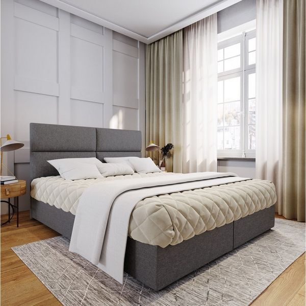 Masseno Boxbett LONIS 180x200 cm mit Bonell Matratze und Topper