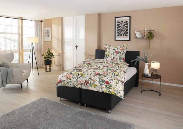 CASATEX Bettwäsche Aunt Luzi, Satin, 2 teilig, blumiges, modernes Design
