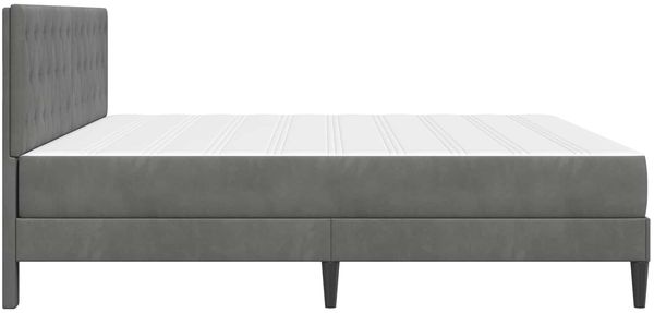 vidaXL Bettgestell mit Matratze Dunkelgrau 200 x 200 cm Samt 3415073 Bild 7