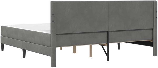 vidaXL Bettgestell mit Matratze Dunkelgrau 200 x 200 cm Samt 3415073 Bild 8