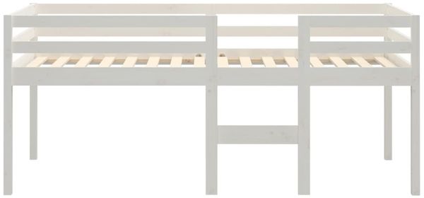vidaXL Hochbett Weiß 90x190 cm Massivholz Kiefer 821615 Bild 5