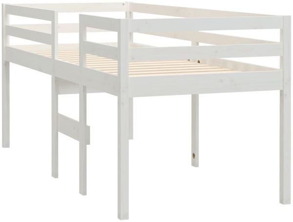 vidaXL Hochbett Weiß 90x190 cm Massivholz Kiefer 821615 Bild 4