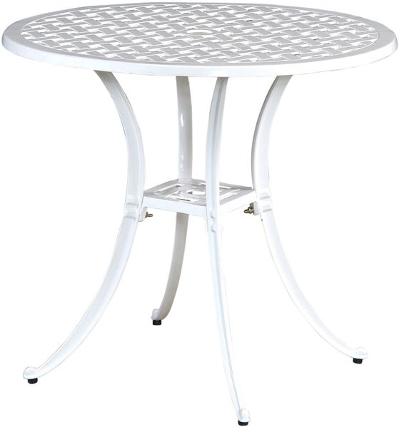 Inko Gartentisch Alu-Guss weiß Tisch Terrassentisch Form/Größe nach Wahl Ø 80 cm
