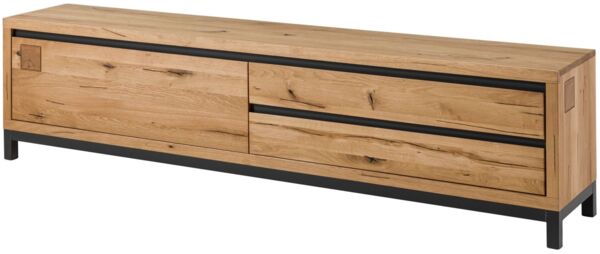 TV-Board Wildeiche 220x40x56 natur geölt VILLANDERS #154