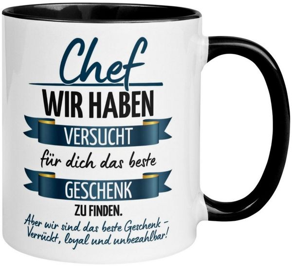 Momentals Tasse Chef Geschenk – „Wir haben versucht das beste Geschenk zu finden“, Gratis Versand · Links-&Rechtshänder · Spülmaschinenfest