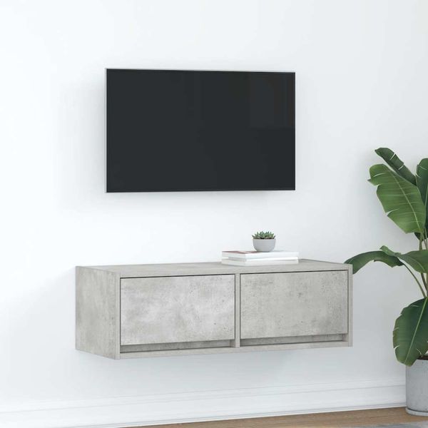 vidaXL TV-Schrank Betongrau 80x31x25,5 cm Holzwerkstoff 861514